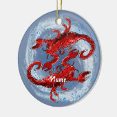 Scorpion Yin Yang Keramik Ornament (Links)