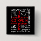 Scorpion Zodiac Sign Button (Vorderseite)