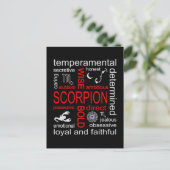 Scorpion Zodiac Sign Postkarte (Stehend Vorderseite)