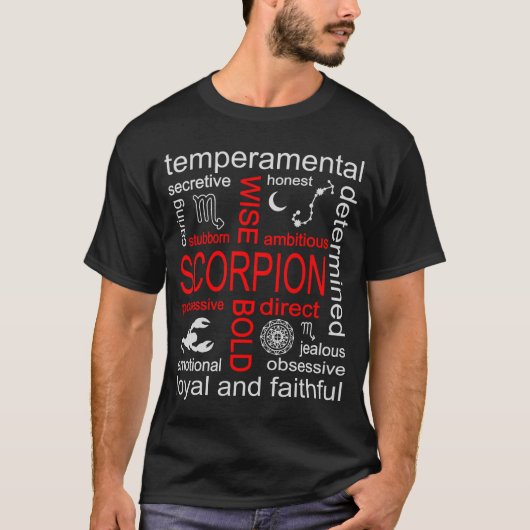 Scorpion Zodiac Sign T-Shirt (Vorderseite)