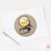 Scorpione 24 ottobre al 22 novembre Etichetta Runder Aufkleber (Umschlag)