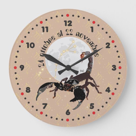 Scorpione 24 ottobre al 22 novembre Orologio Große Wanduhr (Vorderseite)
