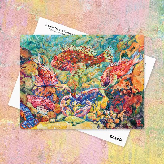 Scorpionfish Lobsters Aquarium Théo Rysselberghe Postkarte