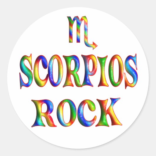 Scorpios Rock Runder Aufkleber (Vorderseite)
