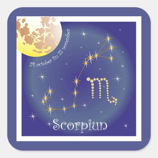 Scorpiun 24 october fin 22 november Aufkleber (Vorderseite)
