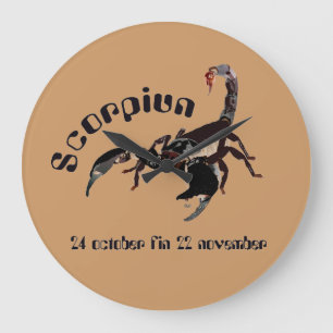 Scorpiun 24. Oktober fin 22 november Große Wanduhr