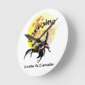 Scorpiun 24. Oktober fin 22 november Runde Wanduhr (Winkel)