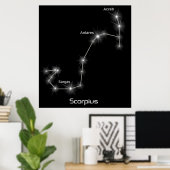 Scorpius Constellation Scorpio Zodiac Business Poster (Heimbüro)