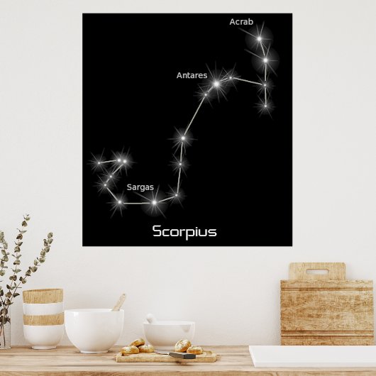 Scorpius Constellation Scorpio Zodiac Business Poster (Küche)