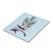 Scotch American Thistle Flags Tile Fliese (Seite)