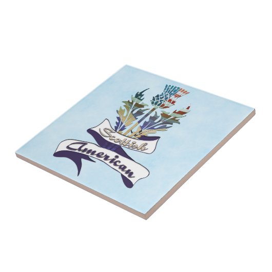 Scotch American Thistle Flags Tile Fliese (Seite)