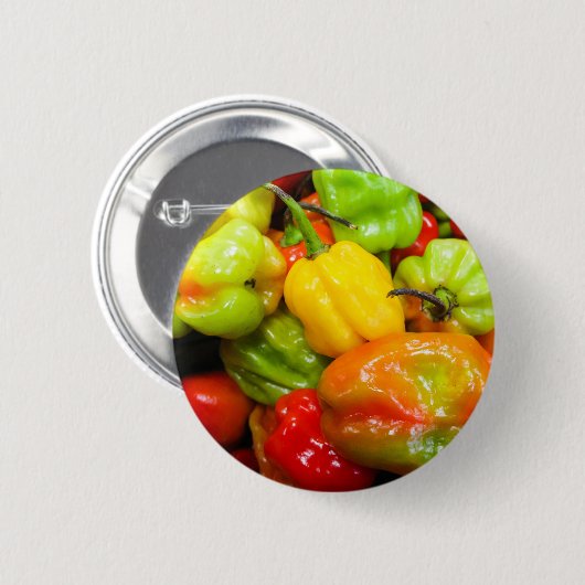 Scotch Bonnet Chili Paprikaschoten Button (Vorne & Hinten)