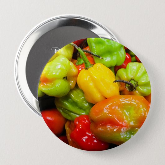 Scotch Bonnet Chili Paprikaschoten Button (Vorne & Hinten)