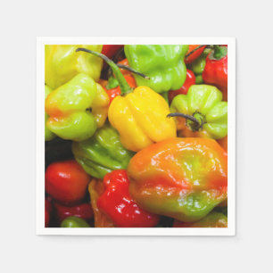 Scotch Bonnet Chili Paprikaschoten Serviette
