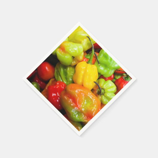 Scotch Bonnet Chili Paprikaschoten Serviette (Ecke)