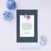 Scotch Clan Tartan Wedding Gedicht Danke Scroll Flyer (Einzeln)
