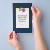 Scotch Clan Tartan Wedding Gedicht Danke Scroll Flyer (Handgriff)