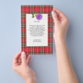 Scotch Clan Tartan Wedding Gedicht Danke Scroll Flyer (Handgriff)