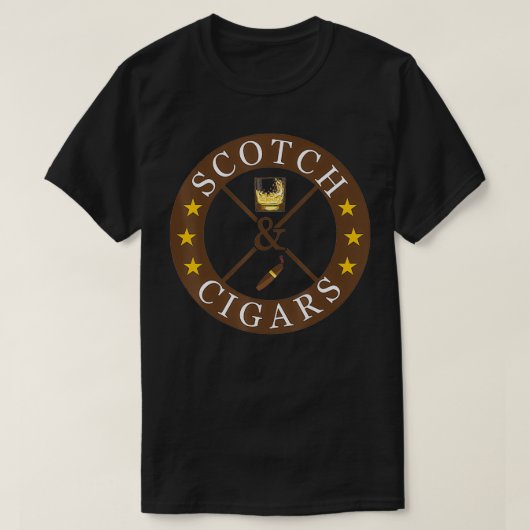 Scotch Drinker & Cigar Smoker Ideal Class Men Gif T-Shirt (Design vorne)