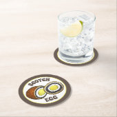 Scotch Egg UK British Food Yorkshire Runder Pappuntersetzer (Vor Ort)