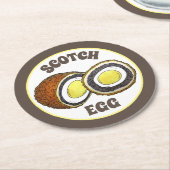 Scotch Egg UK British Food Yorkshire Runder Pappuntersetzer (Angewinkelt)