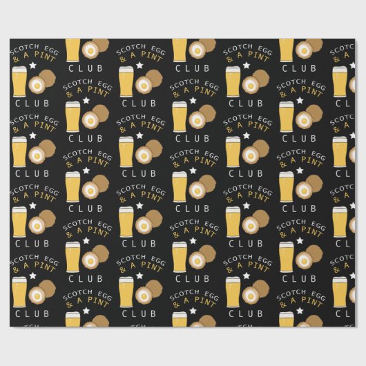 Scotch Egg und Pint Club Wrapping Paper Geschenkpapier (Flach)
