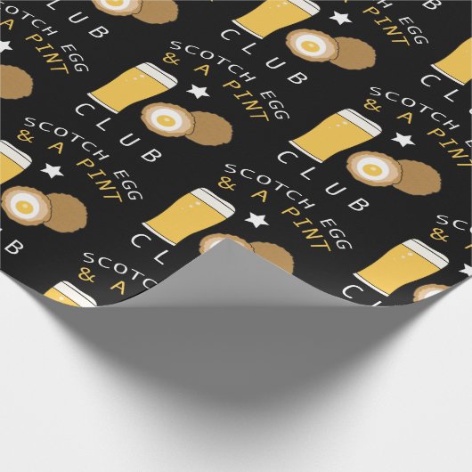 Scotch Egg und Pint Club Wrapping Paper Geschenkpapier (Ecke)