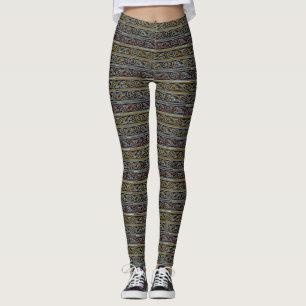 Scotch Irish Celtic Design Stripe Print Leggings