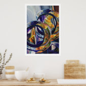 "Scotch on Rocks" Art Glass Wasserfarbe Poster (Küche)