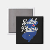 Scotch Plains New Jersey Nj Map Magnet (Vorderseite/Rückseite)