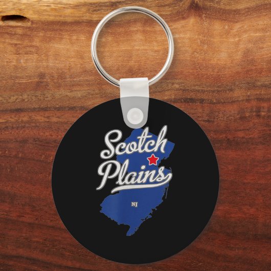 Scotch Plains New Jersey Nj Map  Schlüsselanhänger (Vorderseite)