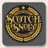 Scotch Snob - lustiger Whiskey-Drinker Getränkeuntersetzer (Vorderseite)