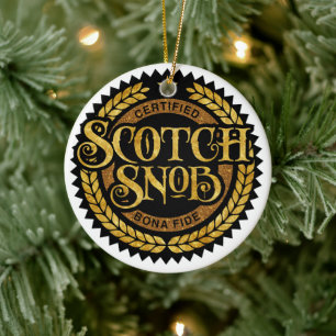 Scotch Snob - lustiger Whiskey-Drinker Keramik Ornament