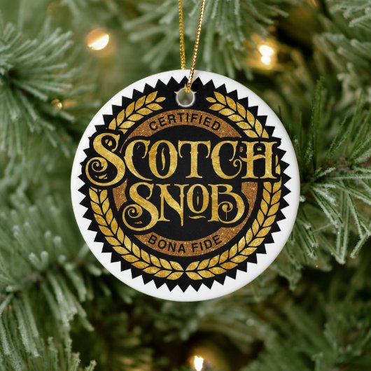 Scotch Snob - lustiger Whiskey-Drinker Keramik Ornament (Baum)