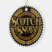 Scotch Snob - lustiger Whiskey-Drinker Keramik Ornament (Links)