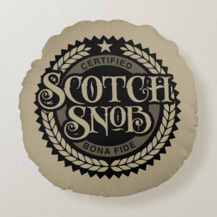 Scotch Snob - lustiger Whiskey-Drinker Rundes Kissen