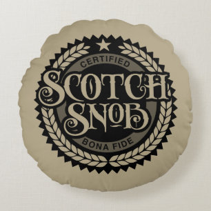 Scotch Snob - lustiger Whiskey-Drinker Rundes Kissen