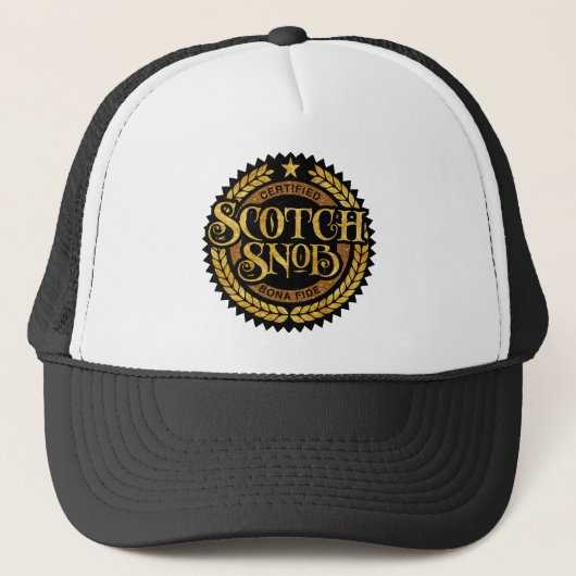 Scotch Snob - lustiger Whiskey-Drinker Truckerkappe (Vorderseite)