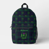 Scotch Thistle Custom Monogram Bedruckter Rucksack (Vorderseite)