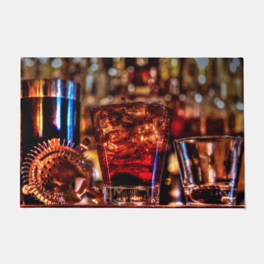 Scotch Whiskey Cocktail Drinks Fußmatte (Vorderseite)