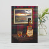 Scotch Whisky Birthday Invitation (anpassbar) Einladung (Stehend Vorderseite)