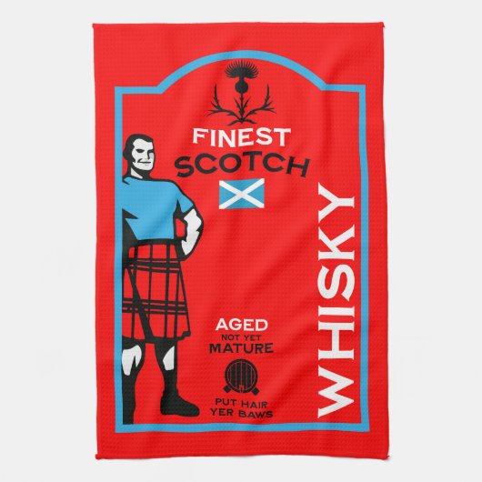 Scotch Whisky Drinker Geschirrtuch (Vertikal)