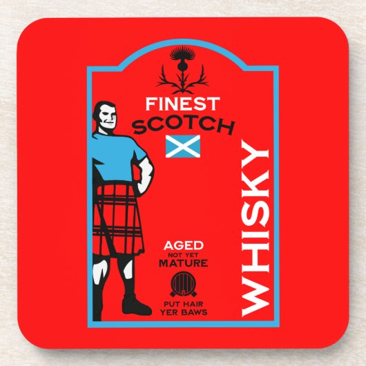 Scotch Whisky Drinker Getränkeuntersetzer (Vorderseite)