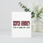 Scotch Whisky Es ist eine Lebensweise Postkarte (Stehend Vorderseite)