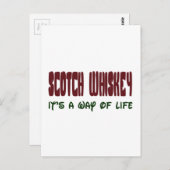 Scotch Whisky Es ist eine Lebensweise Postkarte (Vorne/Hinten)