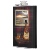 Scotch Whisky Flask mit dem Text und dem Bild Flachmann (Links)