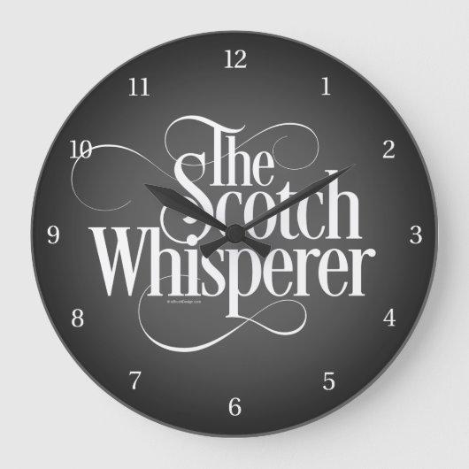 Scotch Whisperer Große Wanduhr (Vorderseite)