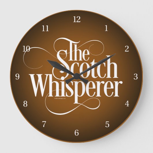 Scotch Whisperer Große Wanduhr (Vorderseite)
