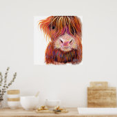 SCoTiSH HigHLaND CoW ' THe KiD 2 ' von SHiRLeY Mac Poster (Küche)