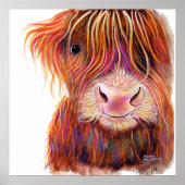 SCoTiSH HigHLaND CoW ' THe KiD 2 ' von SHiRLeY Mac Poster (Vorne)